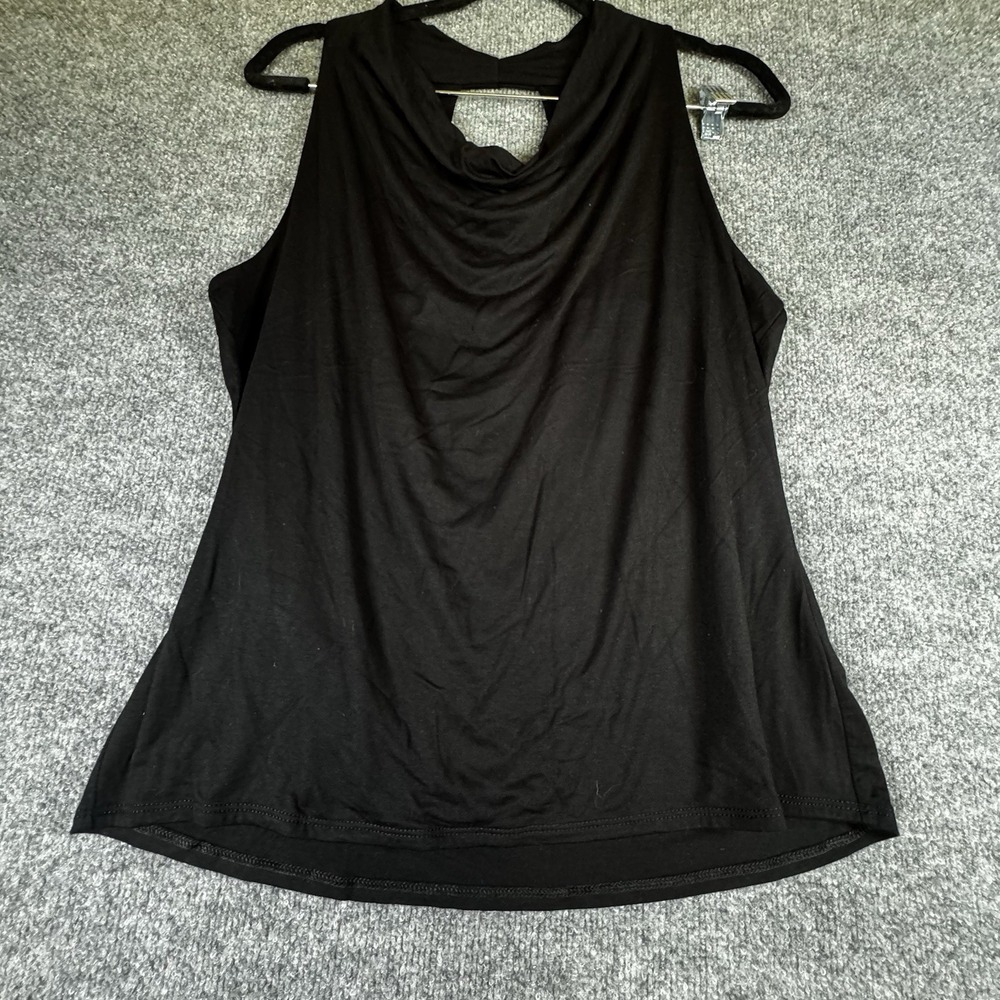 Talbots Sleeveless Blouse Shirt Women's Size XL Solid Black